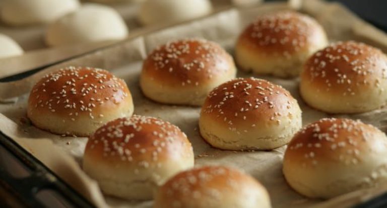 seeded rolls on tray