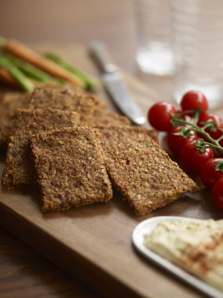 Red Pepper Flaxseed Crackers